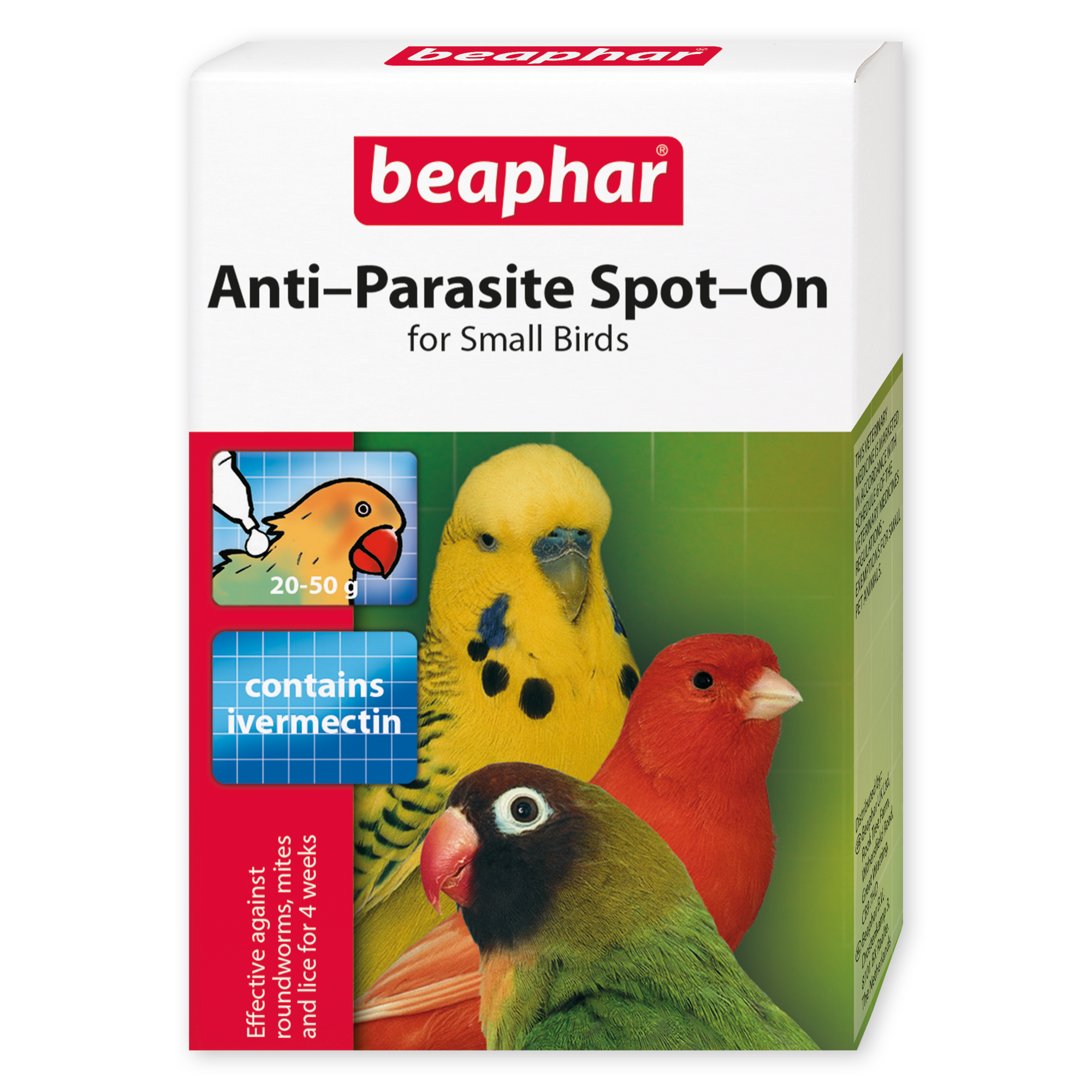 Beaphar Anti-Parasite Spot-On for Small Birds 20-50g, 2 pipettes