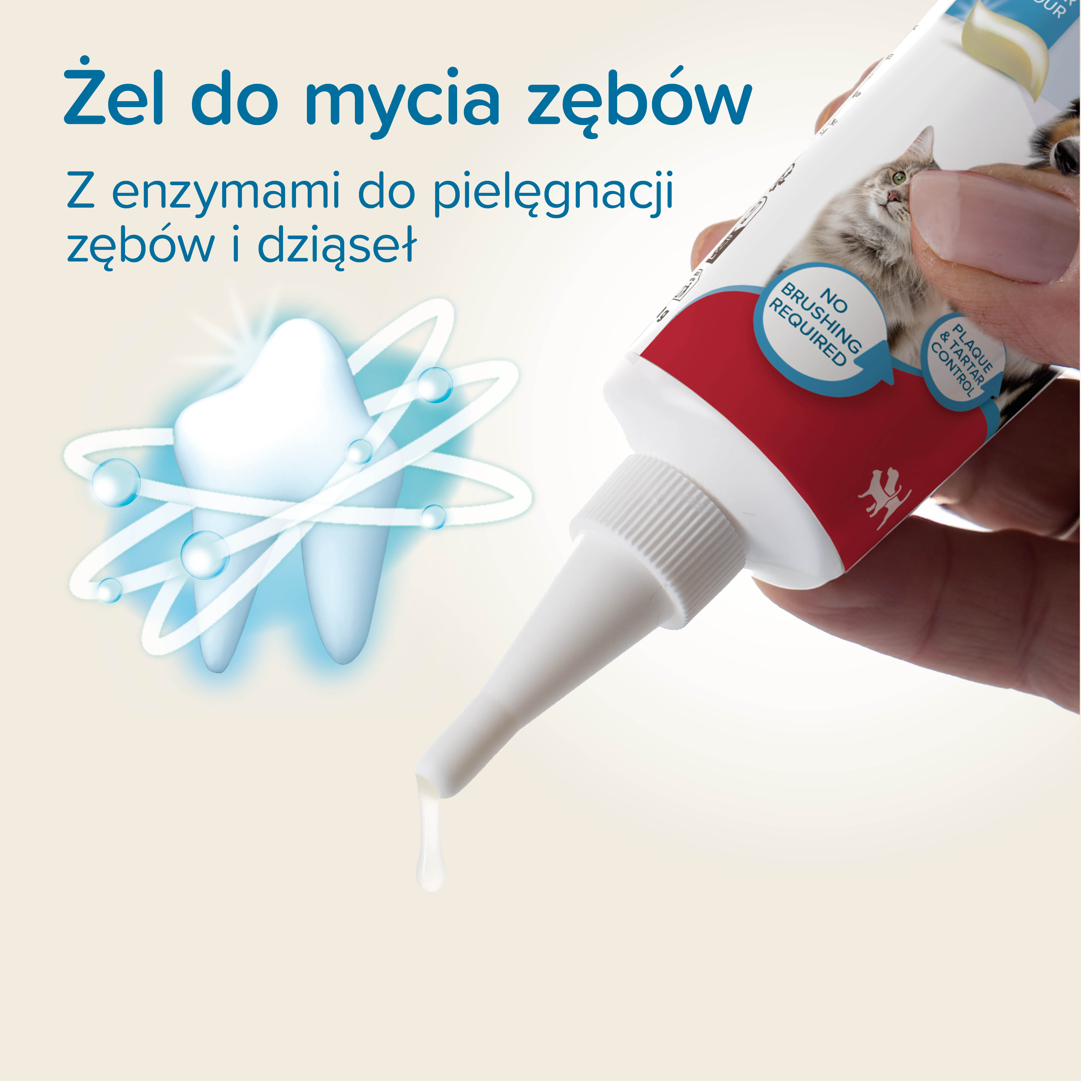 ŻEL DO MYCIA ZĘBÓW 100G  - żel o smaku wątróbki dla psów i kotów
