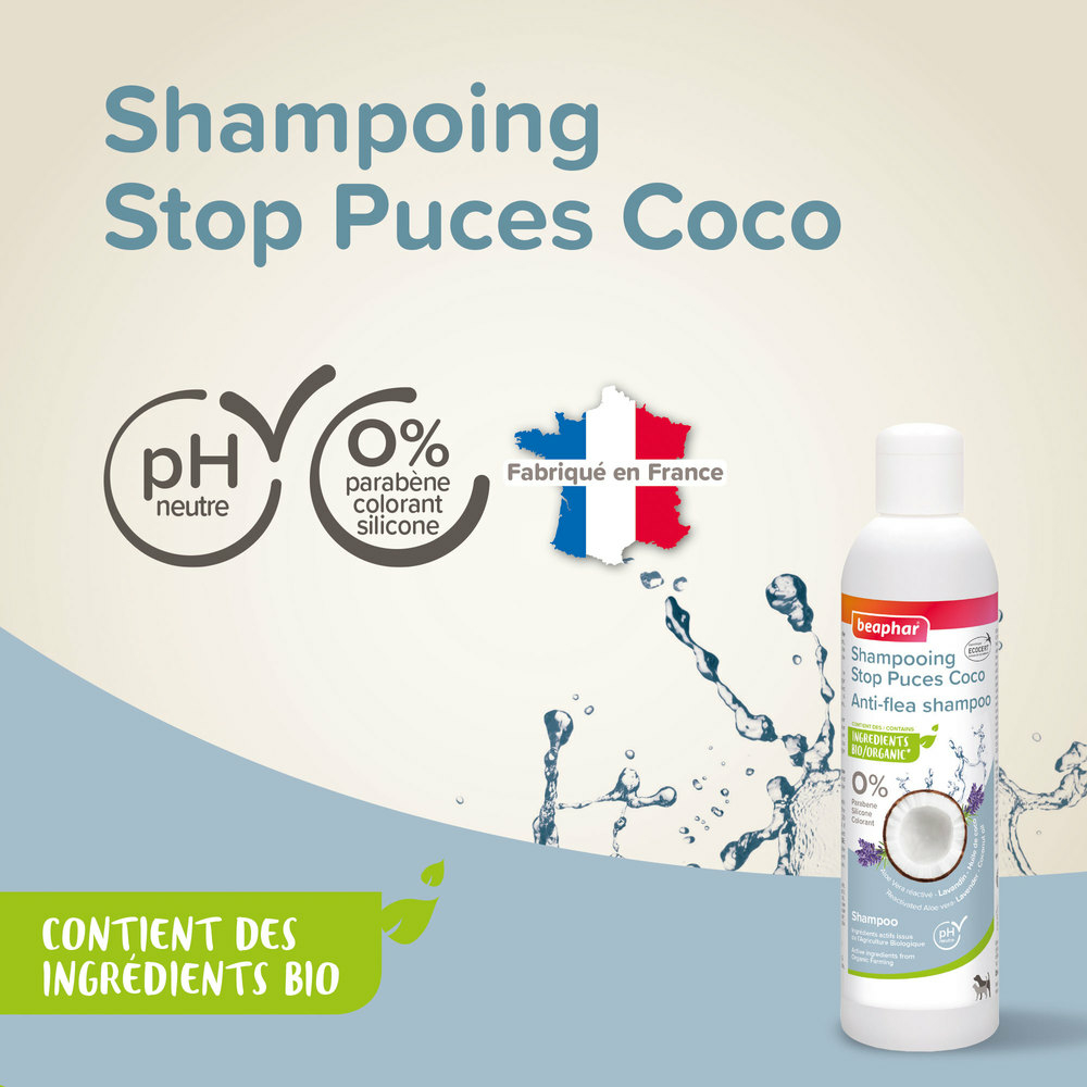 Shampoing Stop Puces Coco pour chien et chat