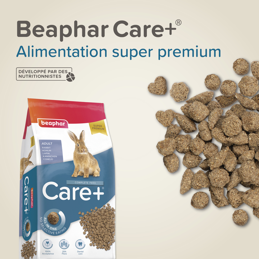 Care +, Alimentation extrudée super premium, Lapin - 10 kg