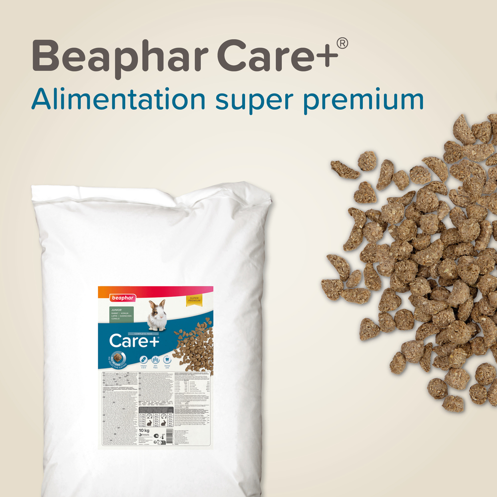Care +, Alimentation extrudée super premium, Lapin junior - 10 kg