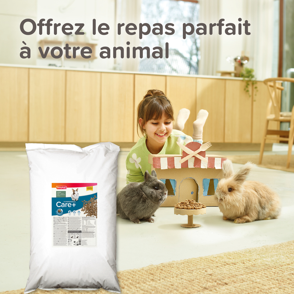 Care +, Alimentation extrudée super premium, Lapin junior - 10 kg