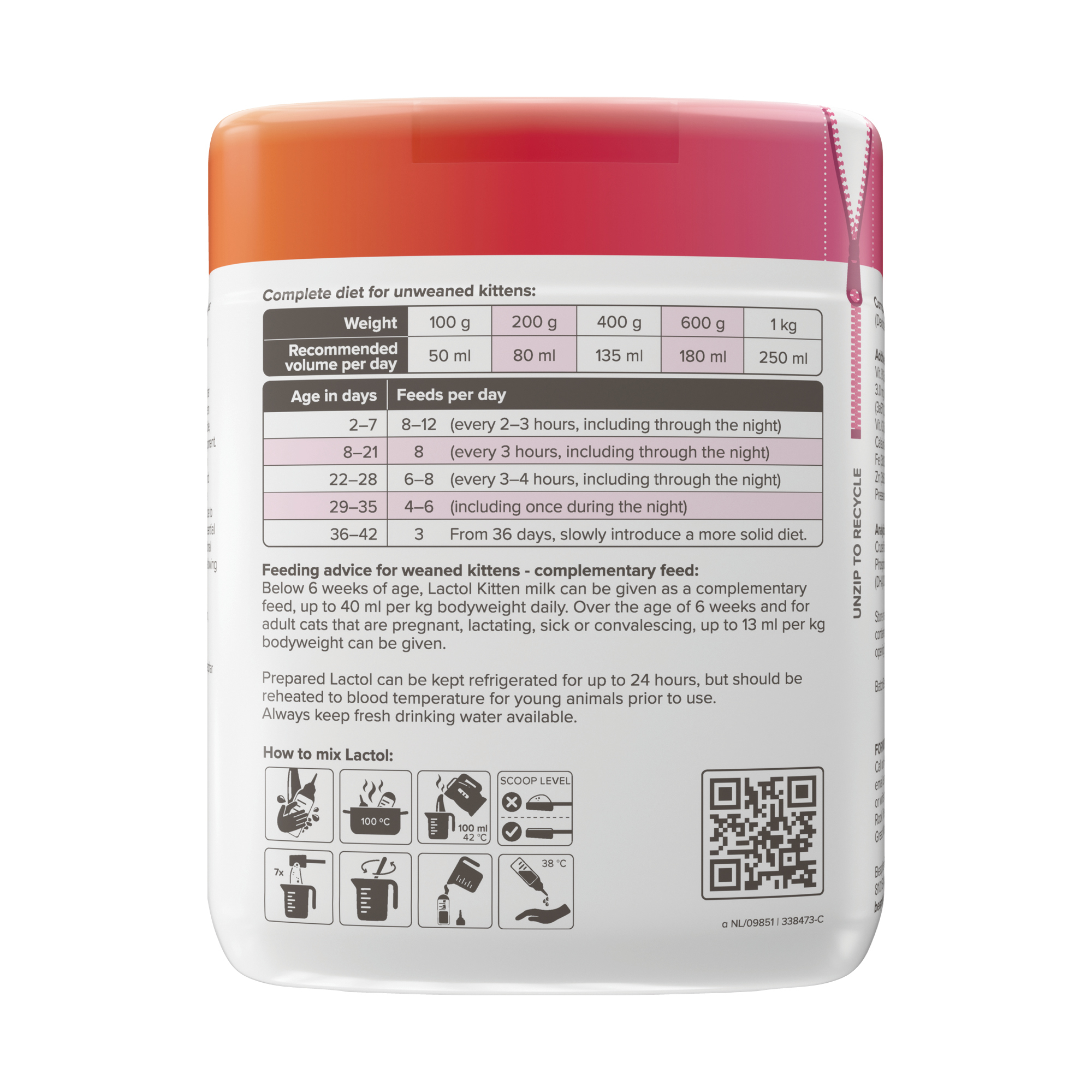 Beaphar Lactol Milk Replacer for Kittens – 500g