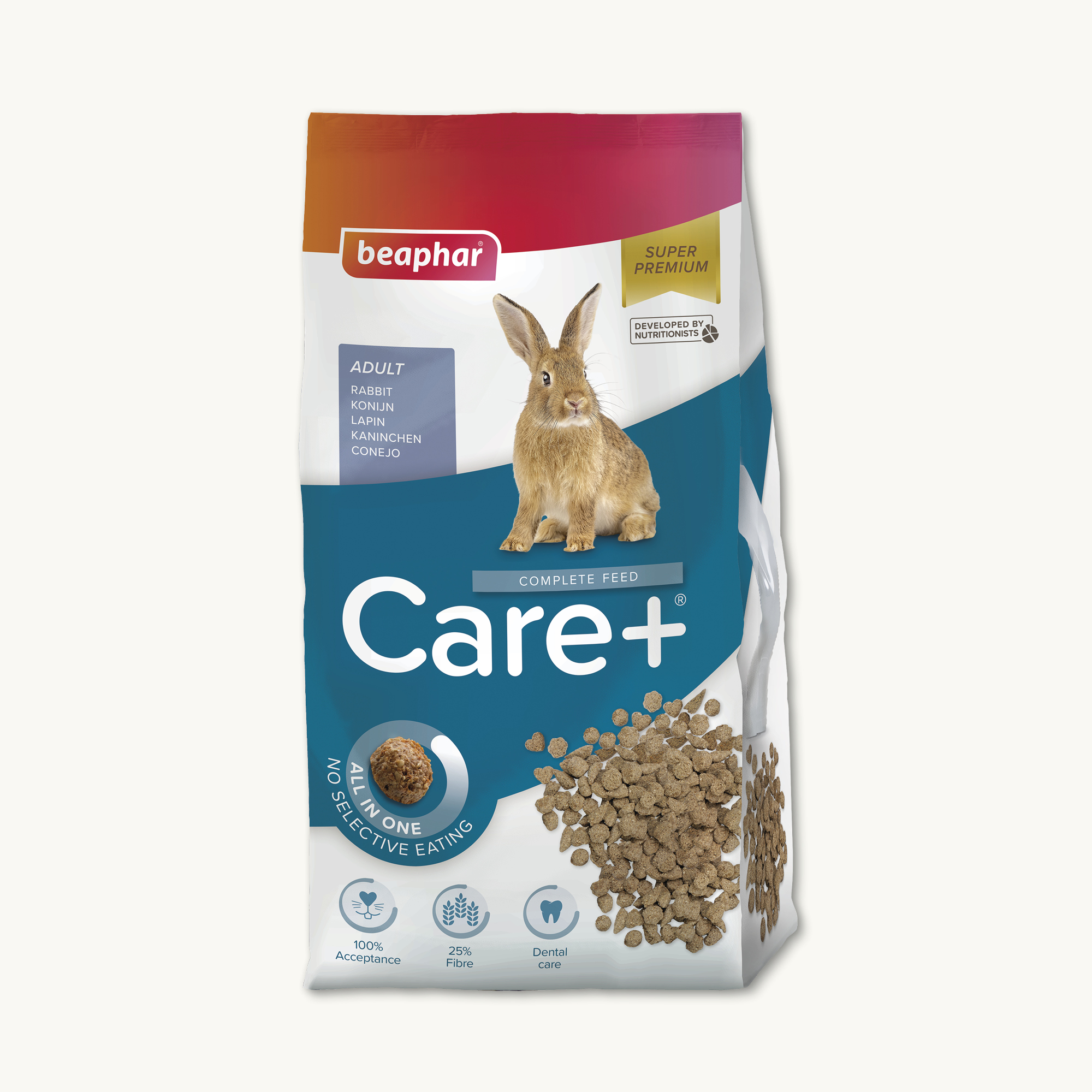 Kompletní krmivo CARE+® pro králíky od 10 měsíců