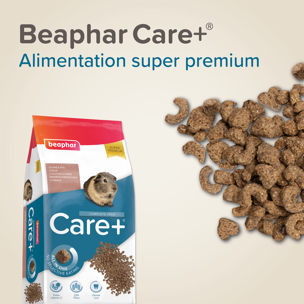 Care +, Alimentation extrudée super premium, Cochon d’Inde - 5 kg
