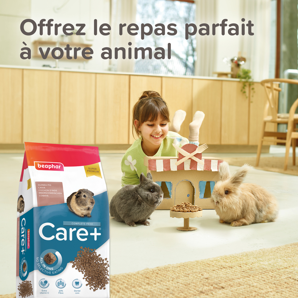 Care +, Alimentation extrudée super premium, Cochon d’Inde - 5 kg