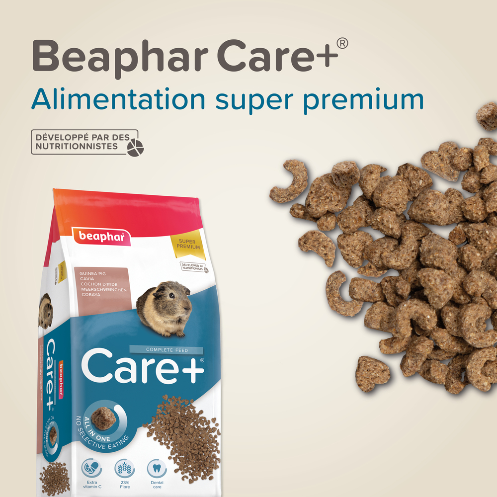Care +, Alimentation extrudée super premium, Cochon d’Inde - 5 kg