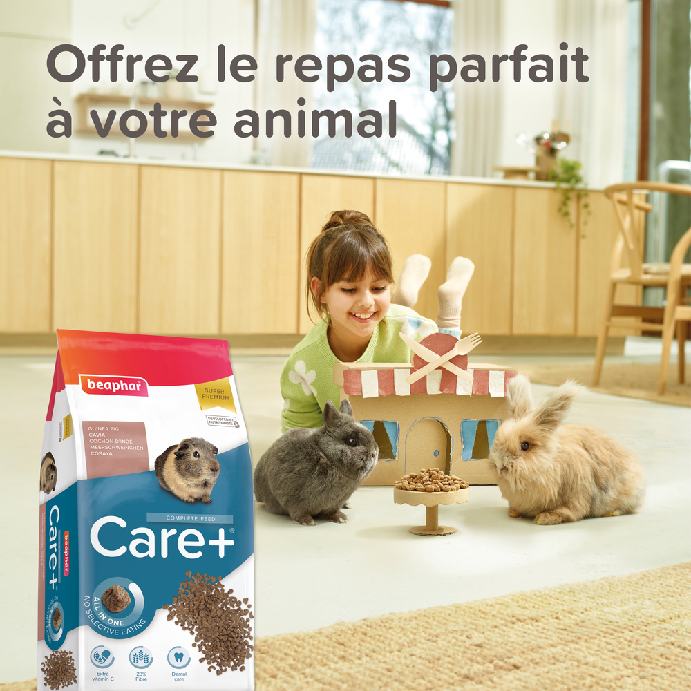 Care +, Alimentation extrudée super premium, Cochon d’Inde - 5 kg
