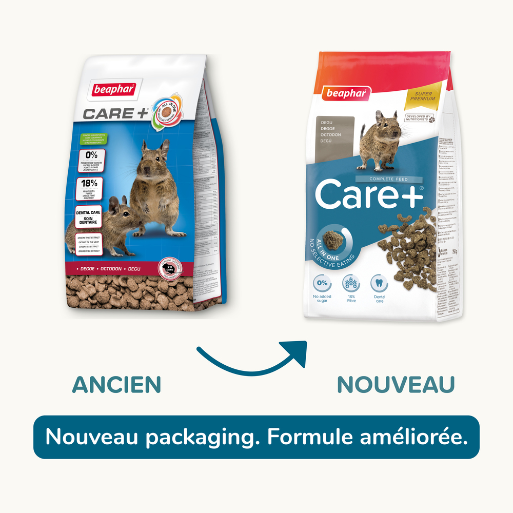 Care+®, Alimentation extrudée super premium pour Octodon - 750g