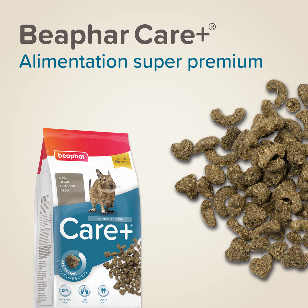 Care+, Alimentation extrudée super premium pour Octodon - 750 g