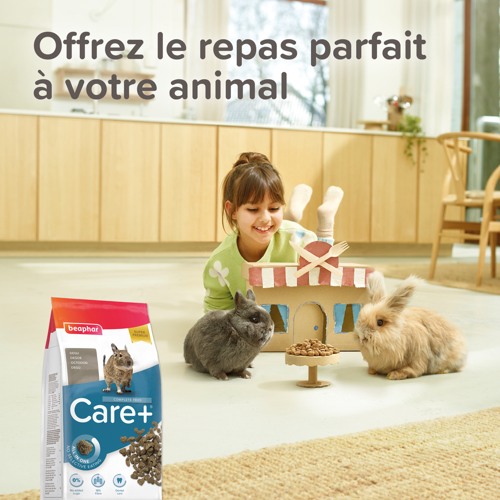 Care+, Alimentation extrudée super premium pour Octodon - 750 g