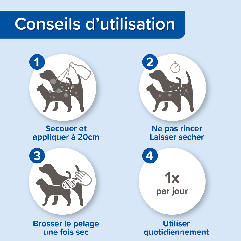 DermaCare, Spray apaisant sans rinçage pour chien et chat