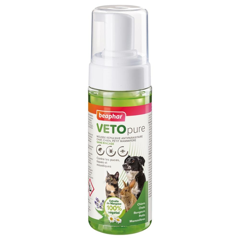 VETOpure, mousse répulsive antiparasitaire