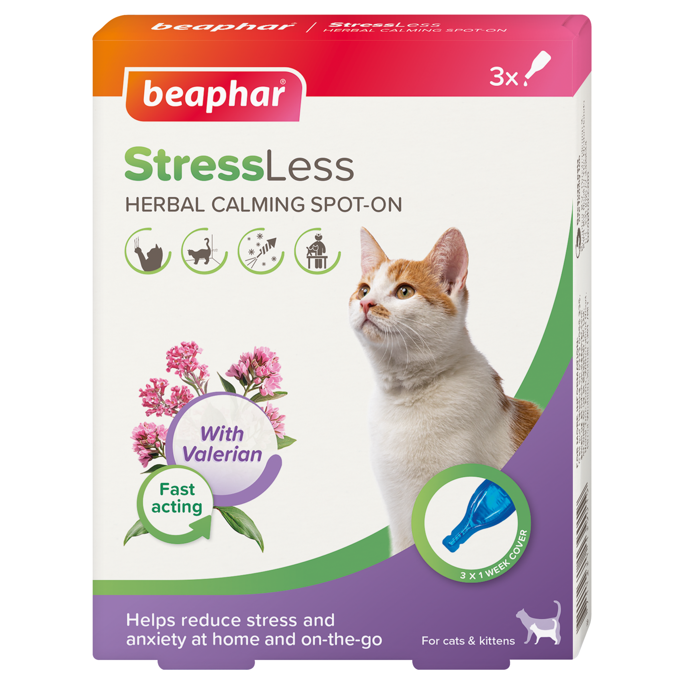 Beaphar StressLess Herbal Calming Spot-On Cat