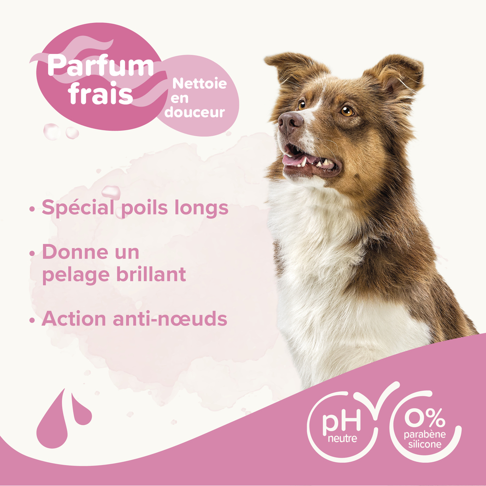 ESSENTIEL - Shampooing pour chien au pelage long - 250 ml