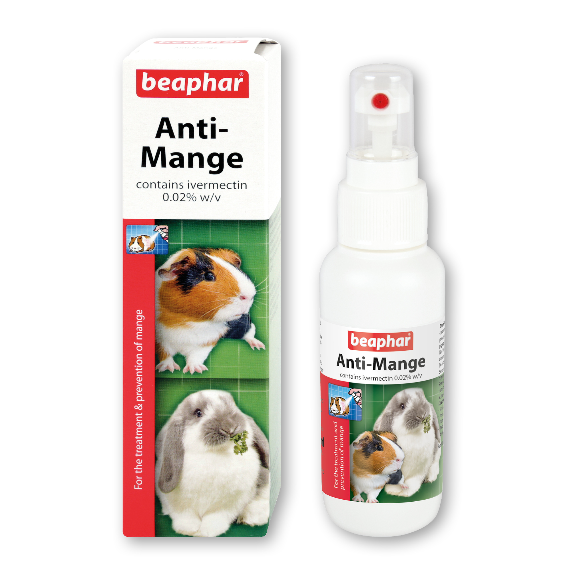 Beaphar Anti-Mange Spray for Rabbits, Guinea Pigs and Rats, 75ml