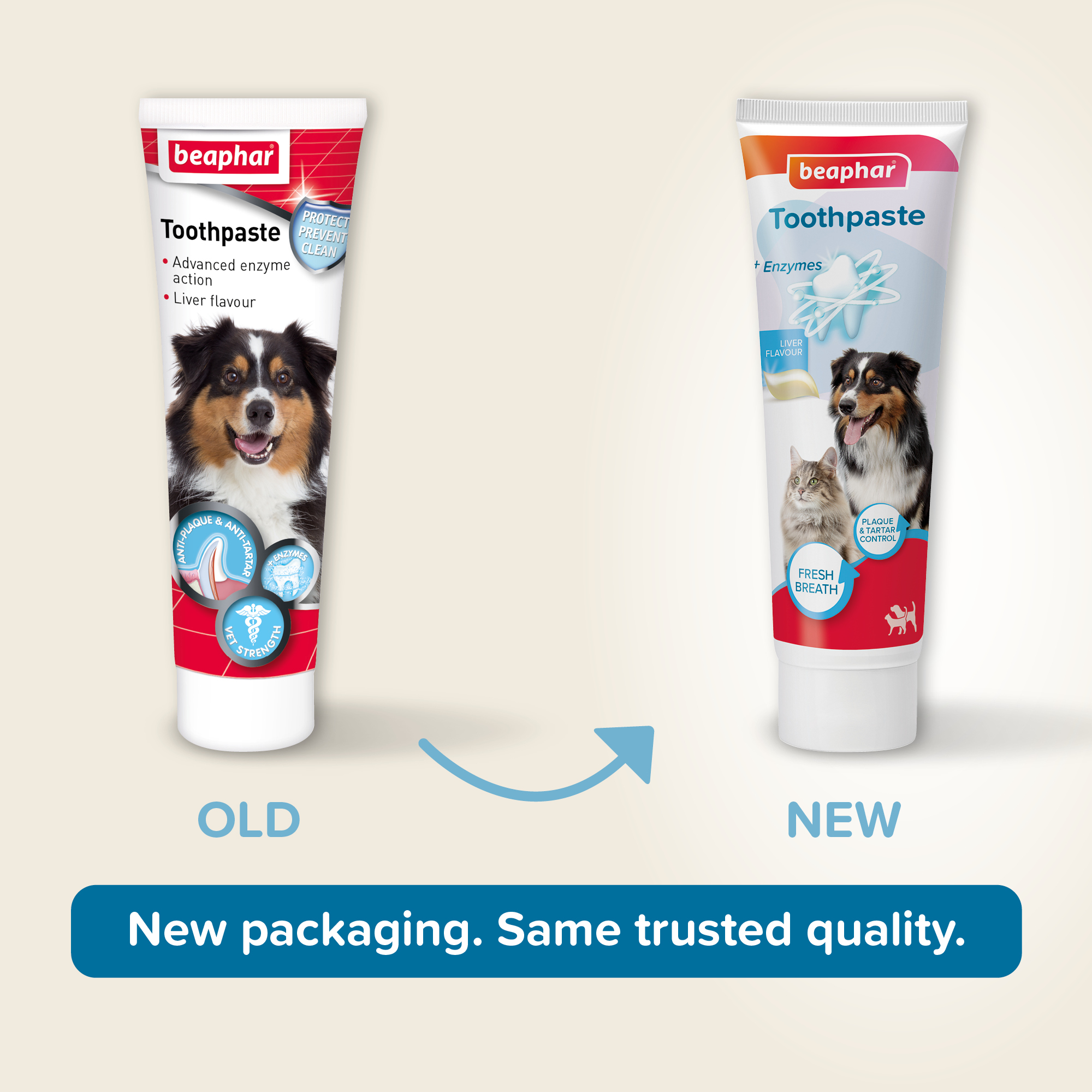 Beaphar Liver-Flavour Toothpaste with Enzymes for Cats and Dogs, 100g