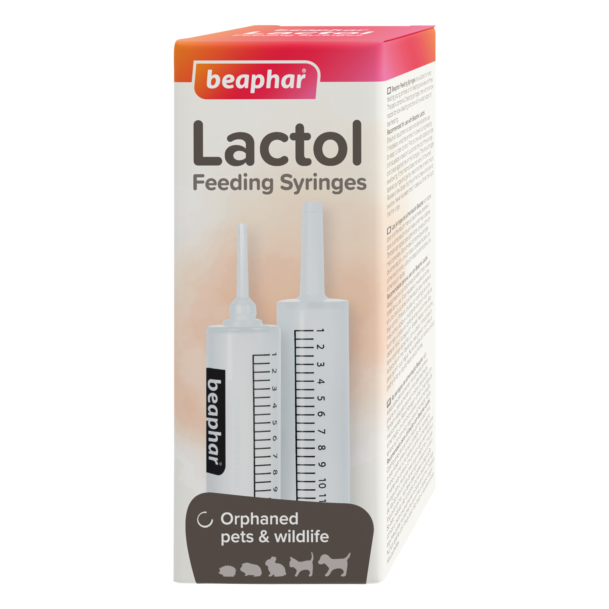 Lactol Milk Replacer Feeding Syringes for Kittens, Puppies & Small Animals, 2 syringes
