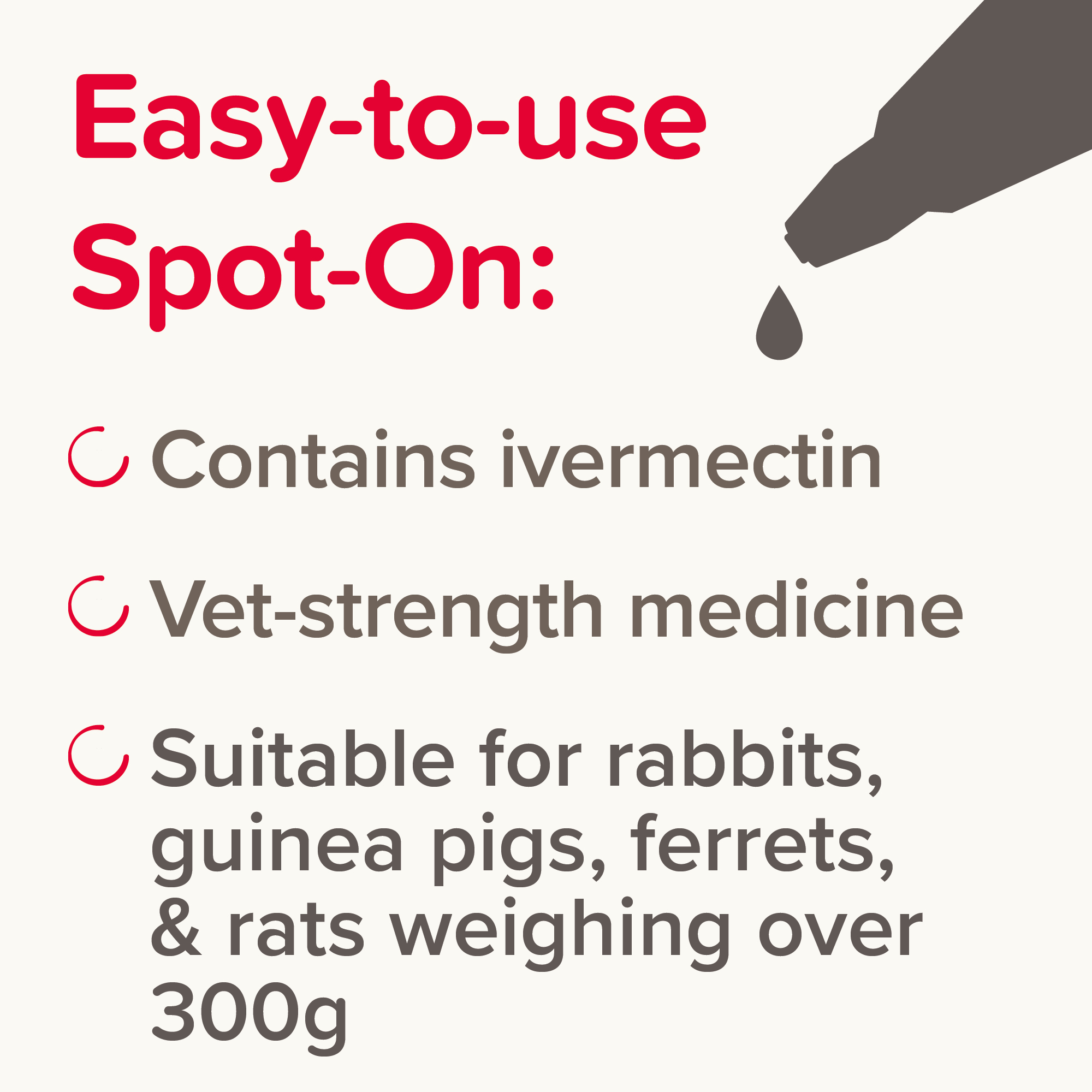 Beaphar Anti-Parasite Spot-On for Rabbits, Guinea Pigs, Ferrets & Rats, 4 pipettes