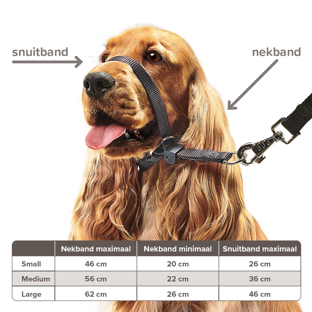 Beaphar Gentle Leader zwart middelgrote hond