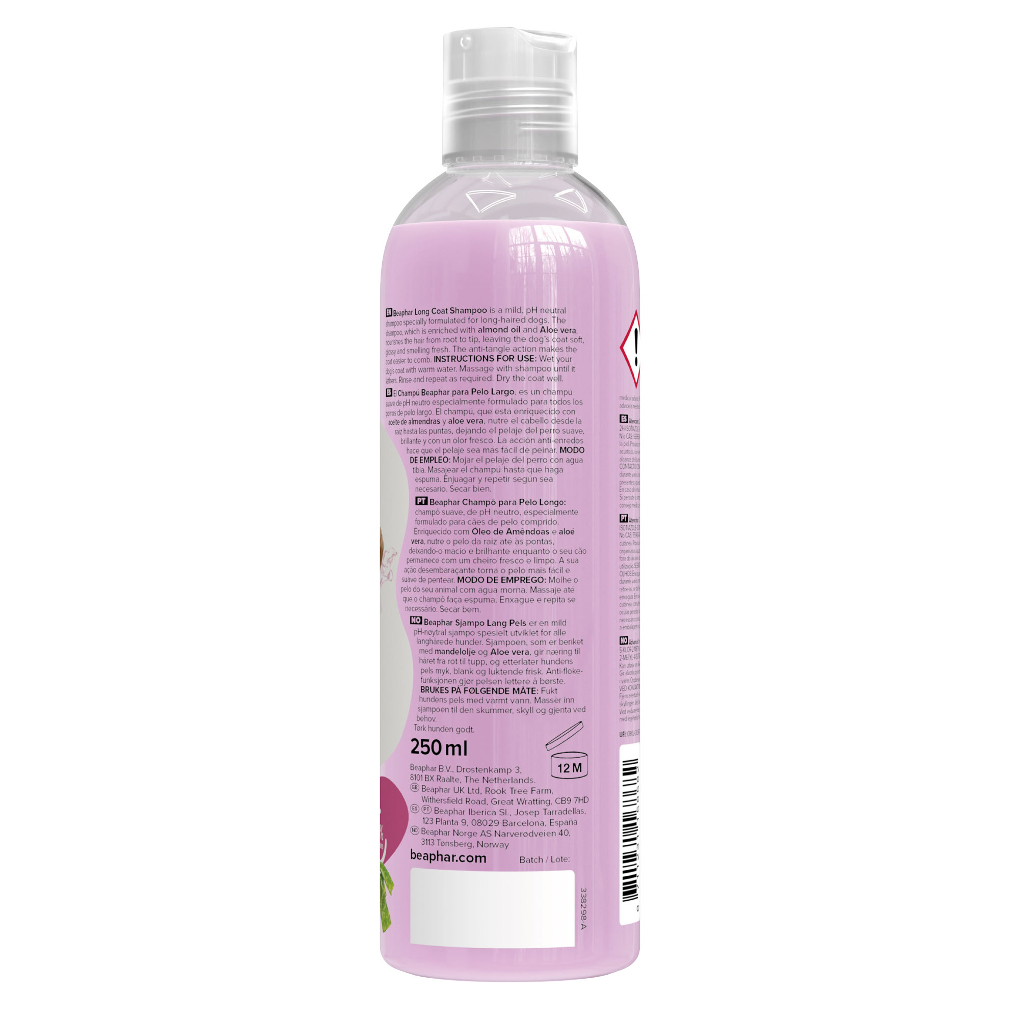 Beaphar Long Coat Shampoo for Dogs with Almond Oil & Aloe vera - 250ml