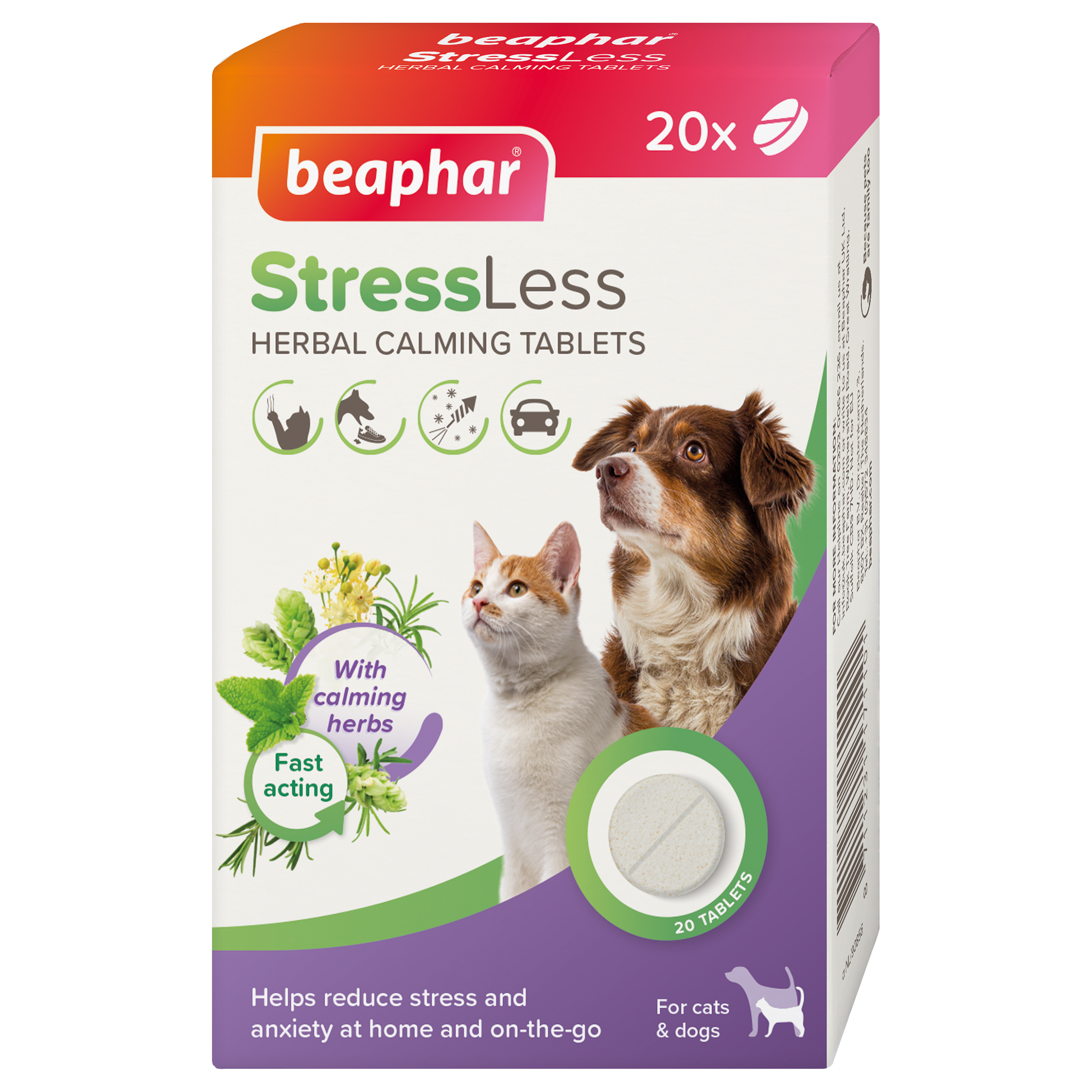 Beaphar StressLess Herbal Calming Tablets Cat & Dog