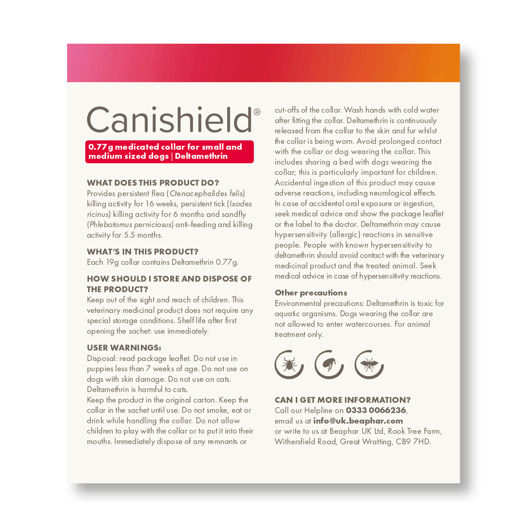 Beaphar Canishield® Collar Small & Medium Dog