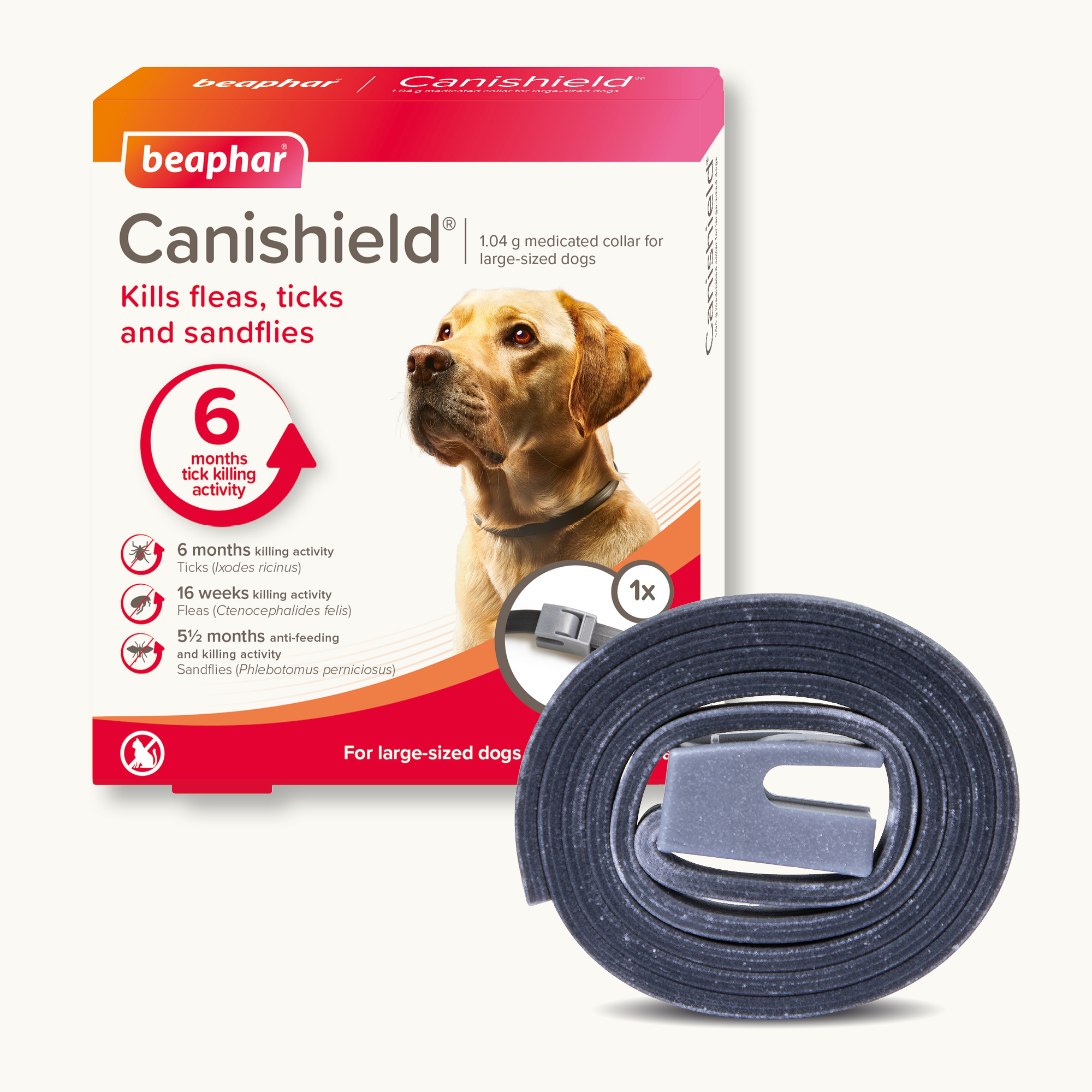 Beaphar Canishield® Flea & Tick Collar for Large Dogs – up to 65cm
