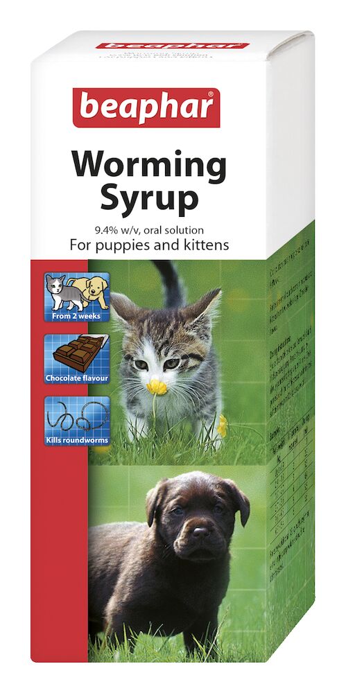 Beaphar Worming Syrup for Puppies & Kittens, 45ml