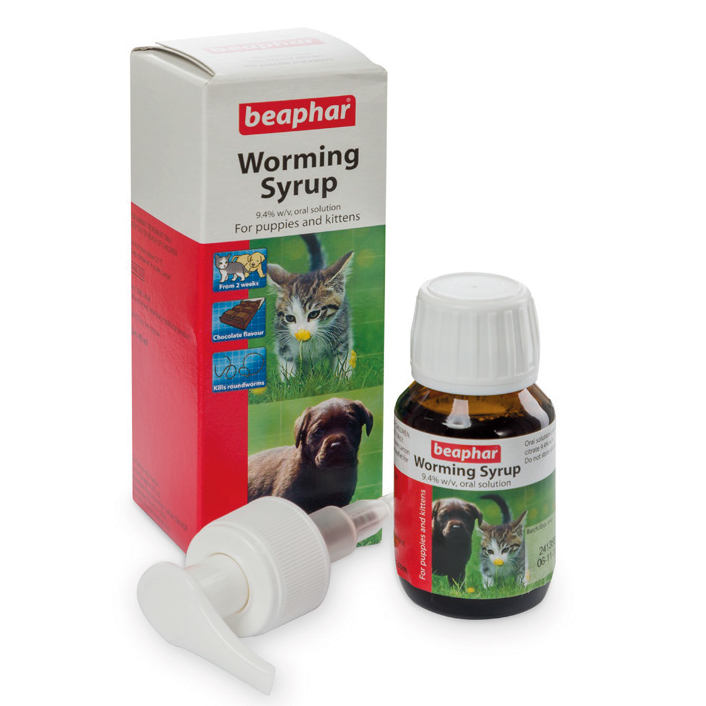Beaphar Worming Syrup for Puppies & Kittens, 45ml