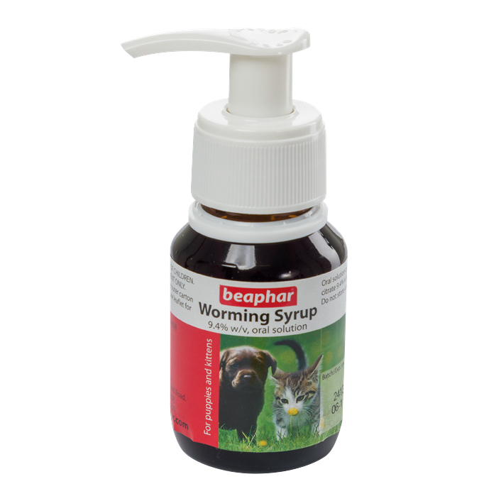 Beaphar Worming Syrup for Puppies & Kittens, 45ml