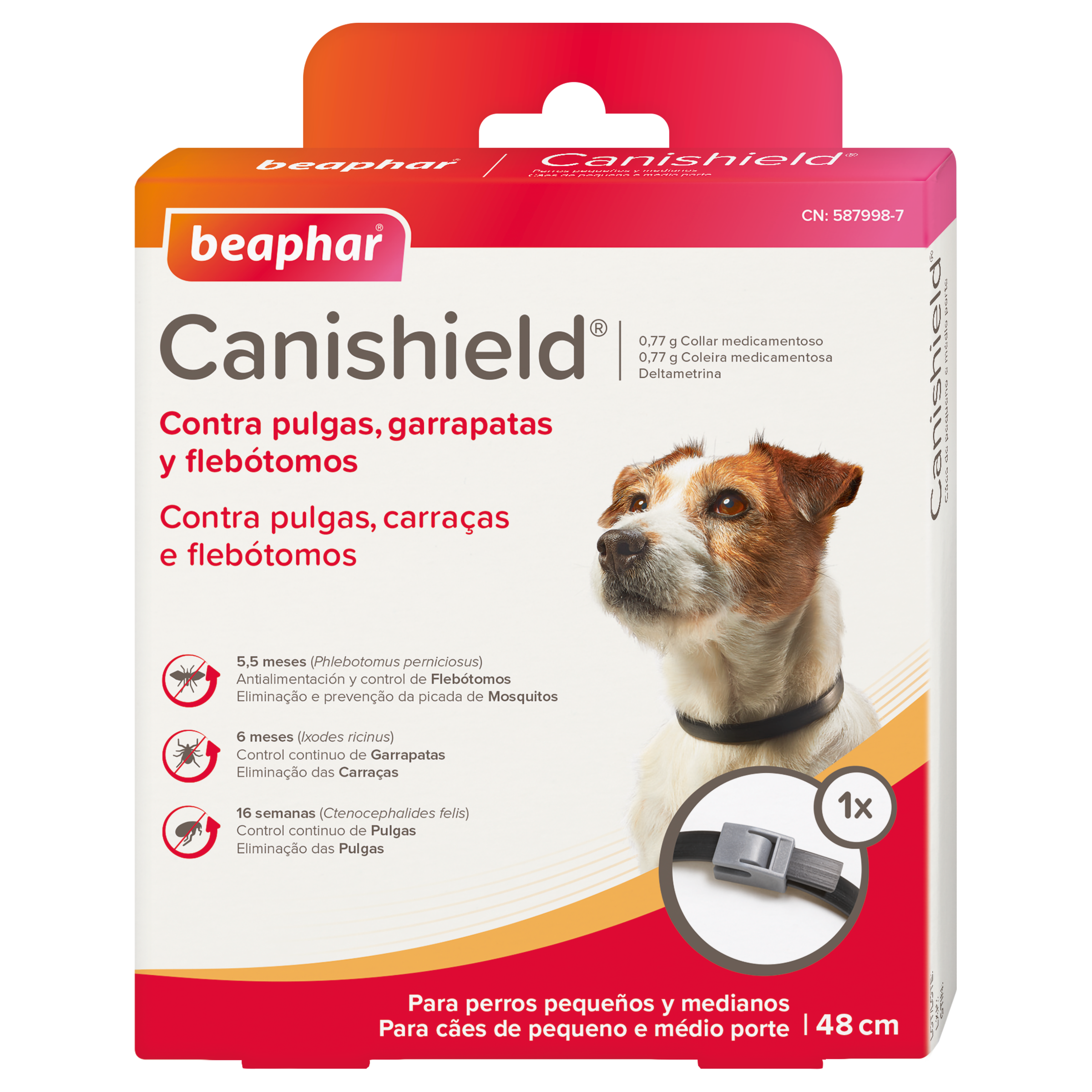 Beaphar Canishield® Collar Antiparasitario Perro Pequeño y Mediano - 48 cm