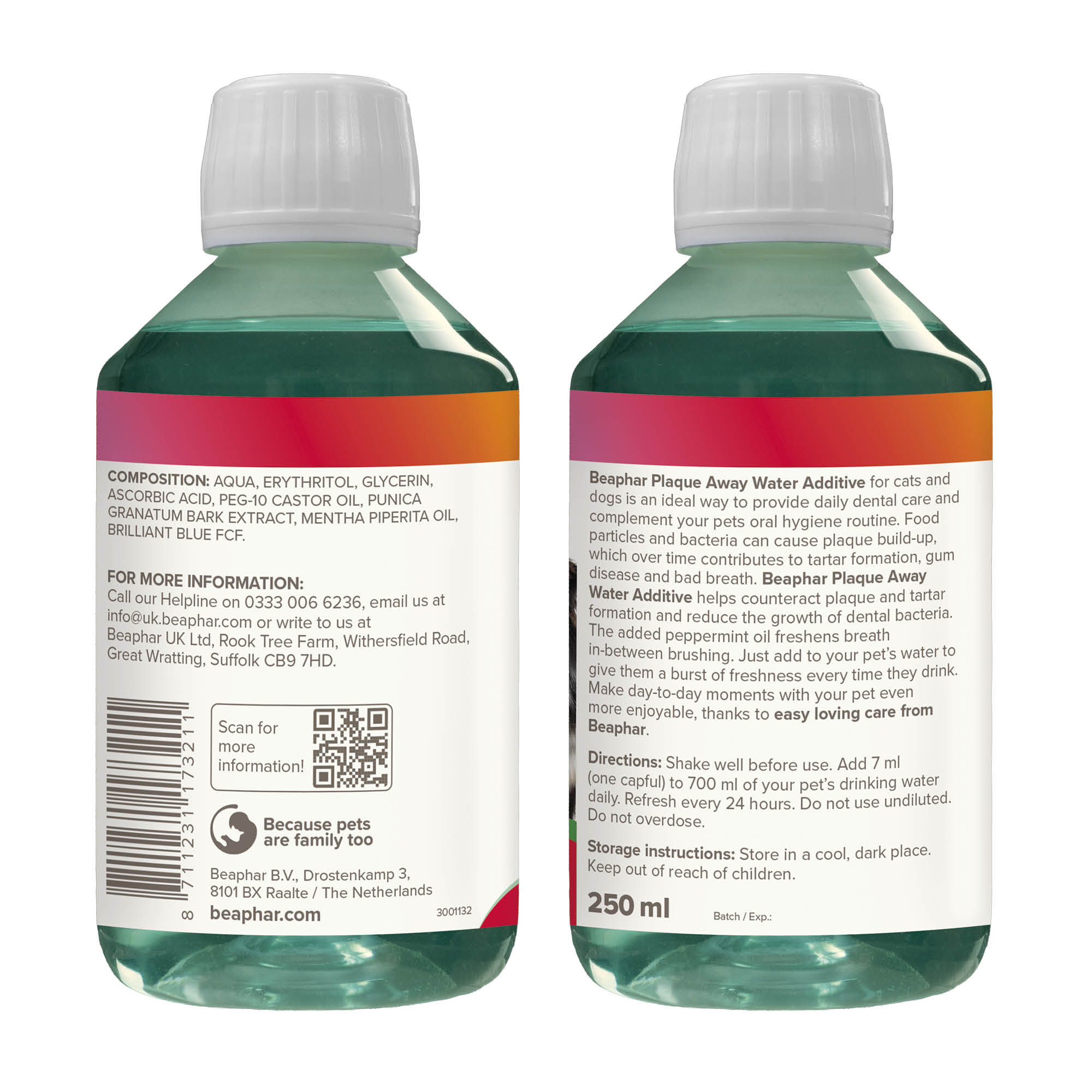 Beaphar Plaque Away Drinking Water Additive for Cats & Dogs, 250ml