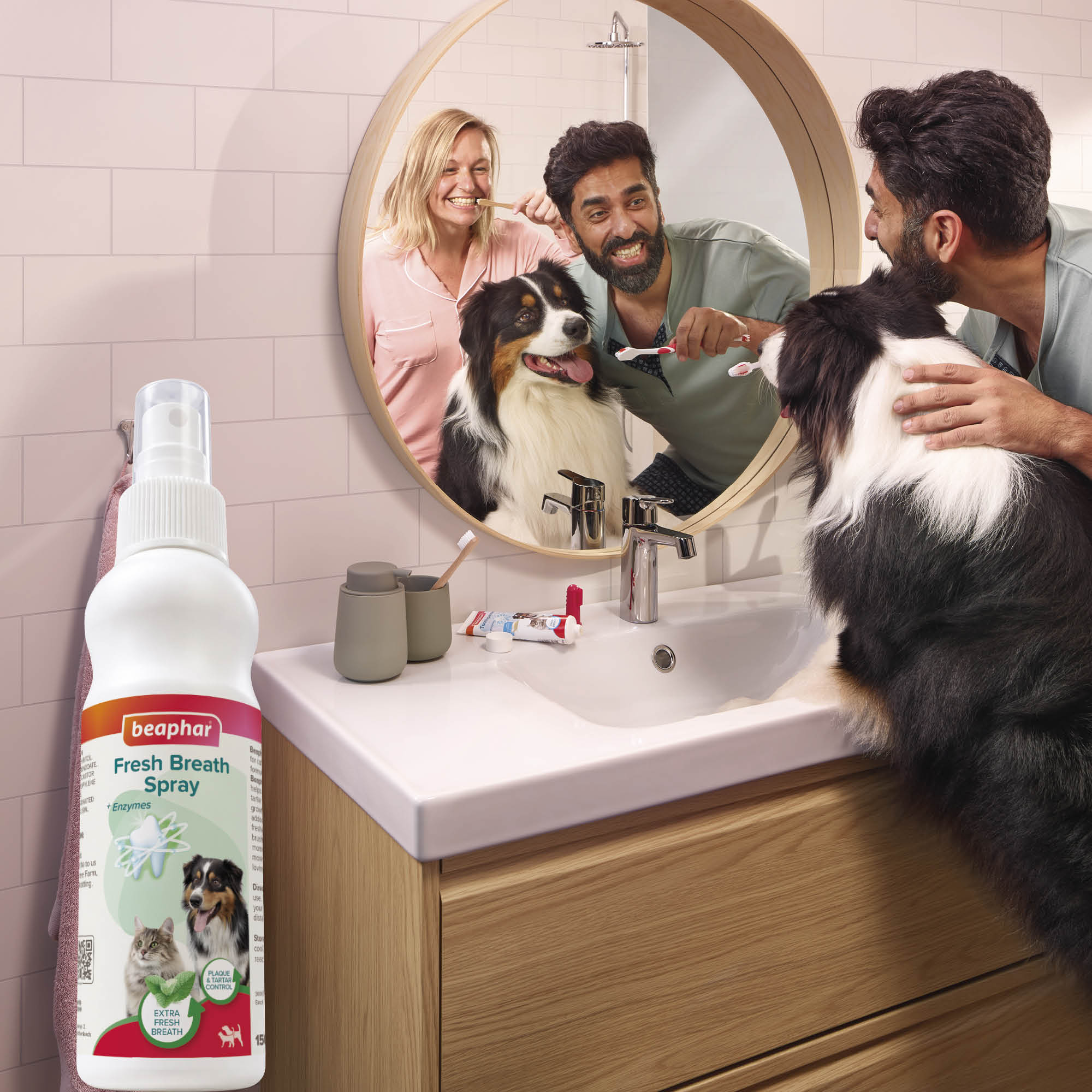 Beaphar Fresh Breath Anti-Plaque Mouth Spray for Dogs and Cats, 150ml
