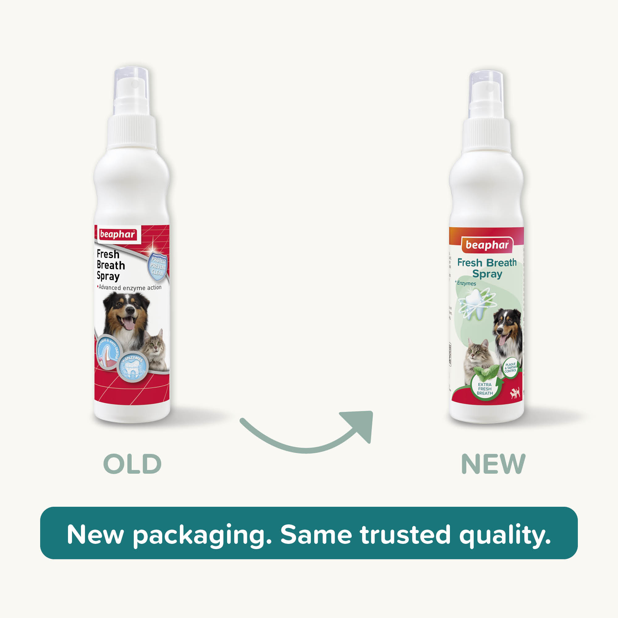 Beaphar Fresh Breath Anti-Plaque Mouth Spray for Dogs and Cats, 150ml