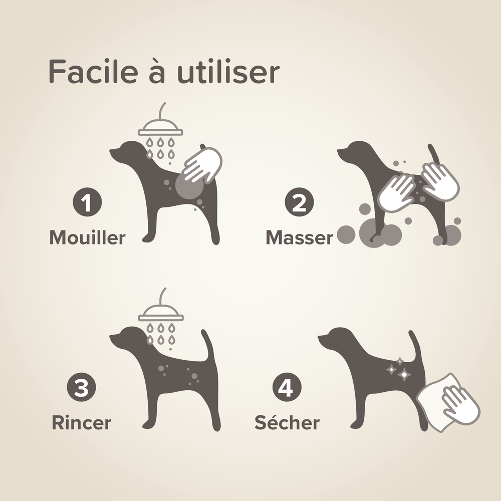 Shampoing anti-démangeaisons labellisé ECOCERT pour chien