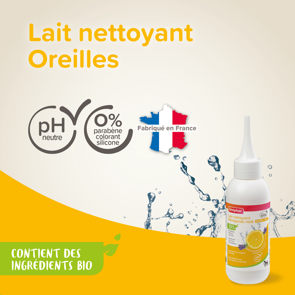 Lait nettoyant oreilles labellisé ECOCERT