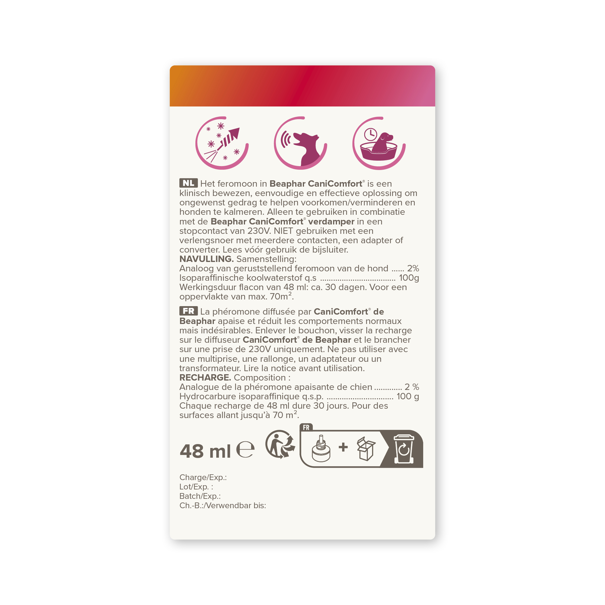Beaphar CaniComfort® 30 Day Calming Diffuser Refill, 48ml