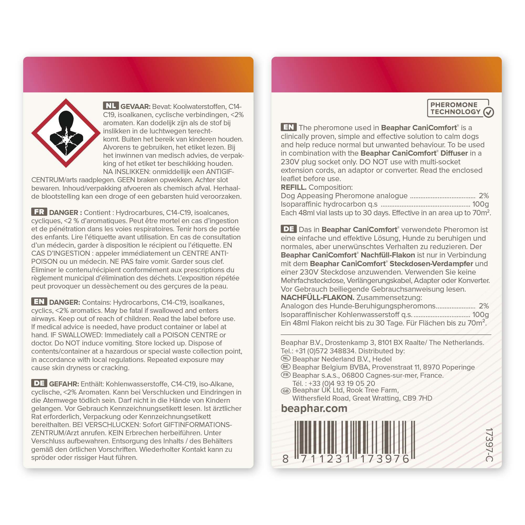 Beaphar CaniComfort® 30 Day Calming Diffuser Refill, 48ml
