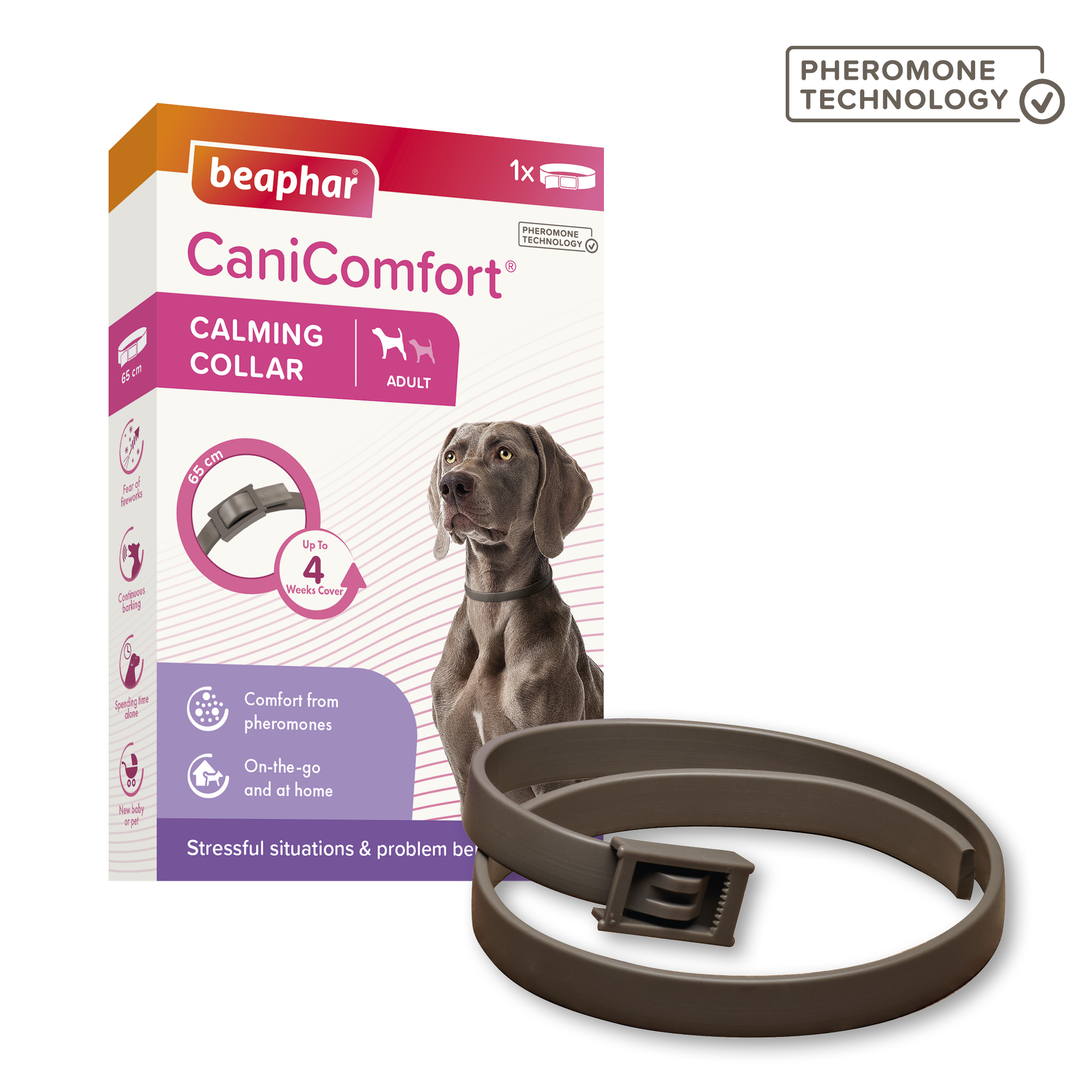 Beaphar CaniComfort® Pheromone Calming Collar for Dogs, 65cm