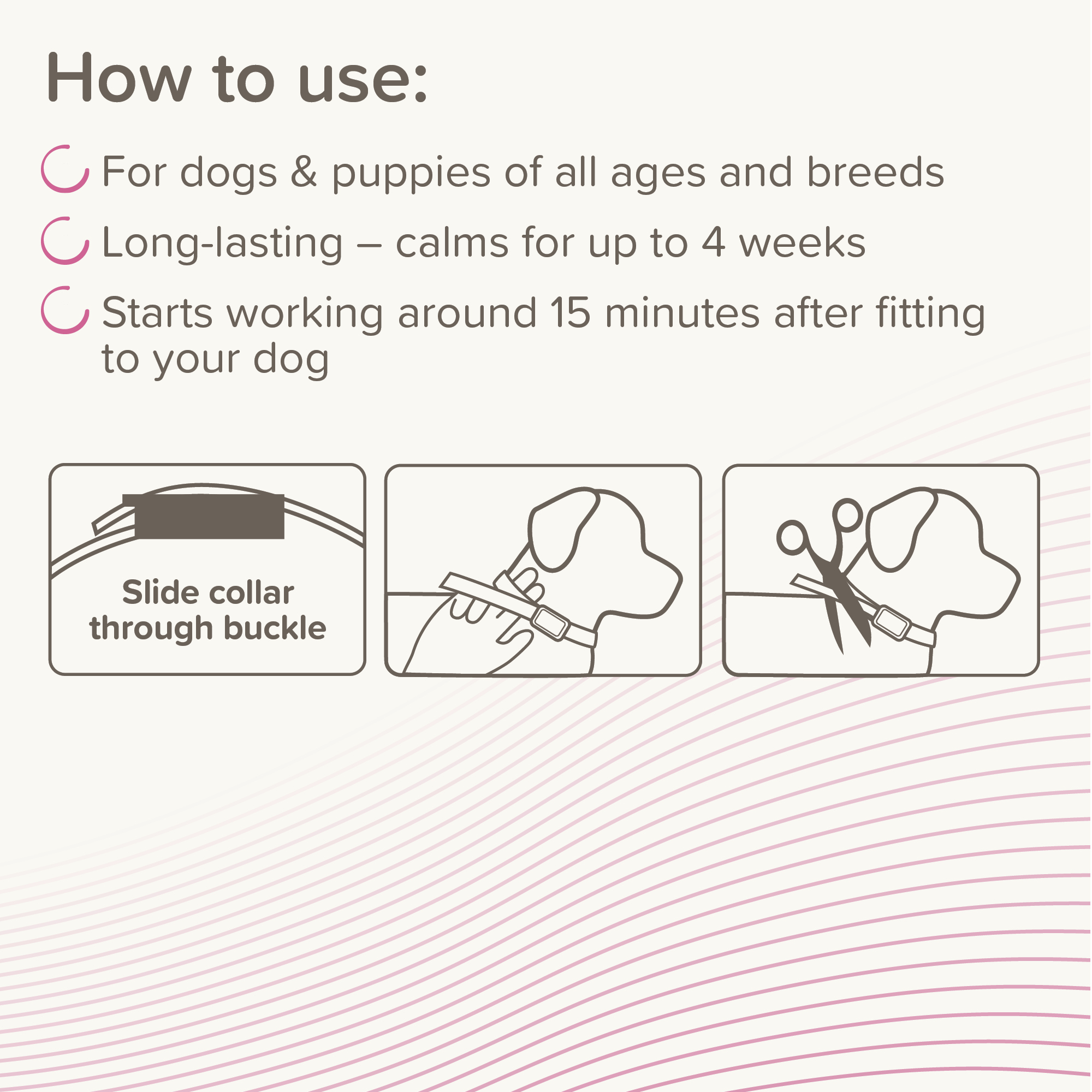Beaphar CaniComfort® Pheromone Calming Collar for Dogs, 65cm