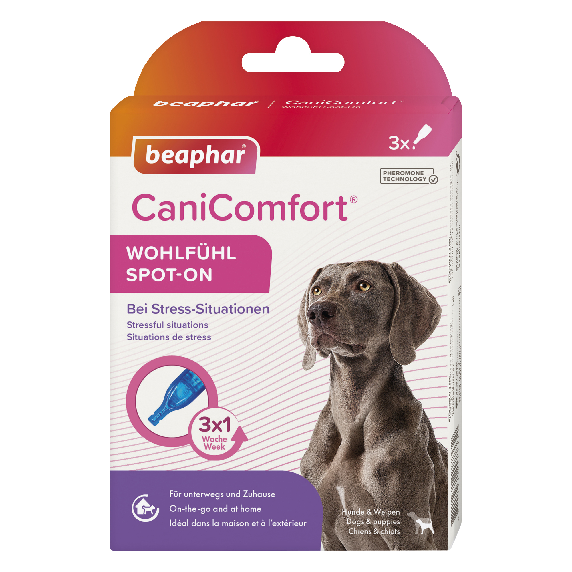 Beaphar CaniComfort® Pheromone Calming Spot-On for Dogs, 3 pipettes