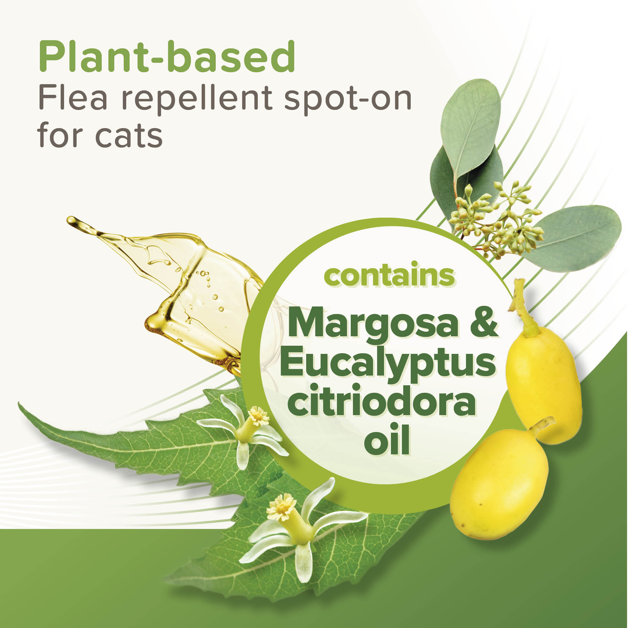 Beaphar VETOpure Plant-Based Flea Repellent Spot-On for Cats, 3 pipettes