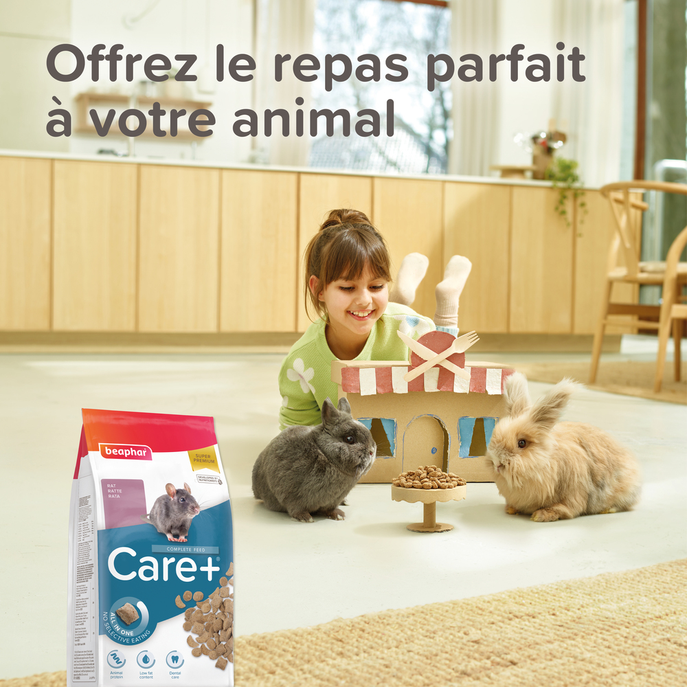 Care +, Alimentation extrudée super premium Rat -  750 g