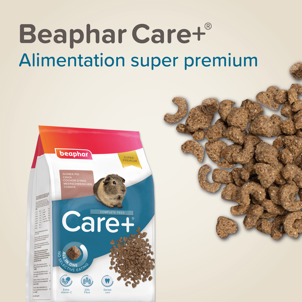 Care +, Alimentation extrudée super premium, Cochon d’Inde - 1.5 kg