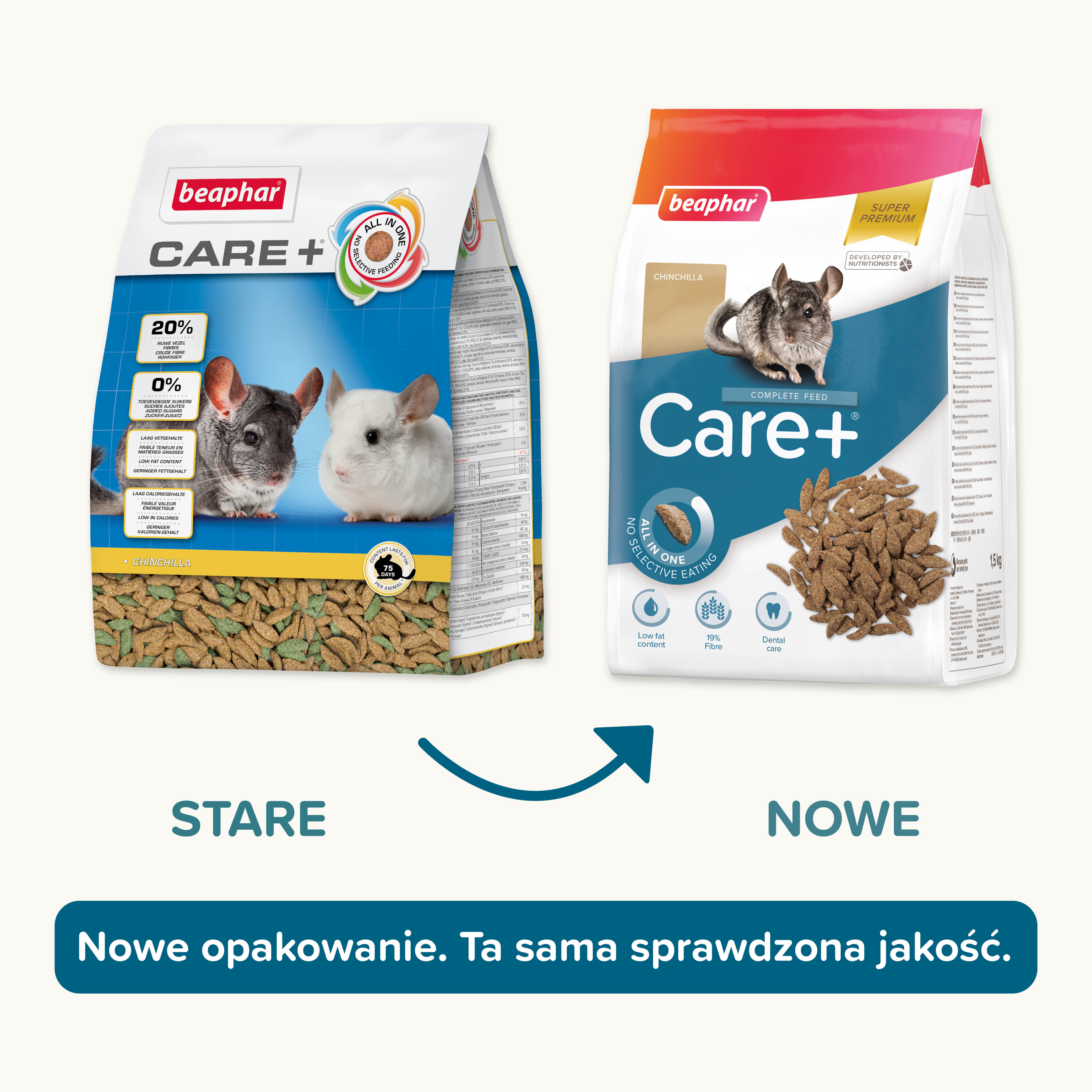 CARE+ CHINCHILLA 1,5KG - karma dla szynszyli