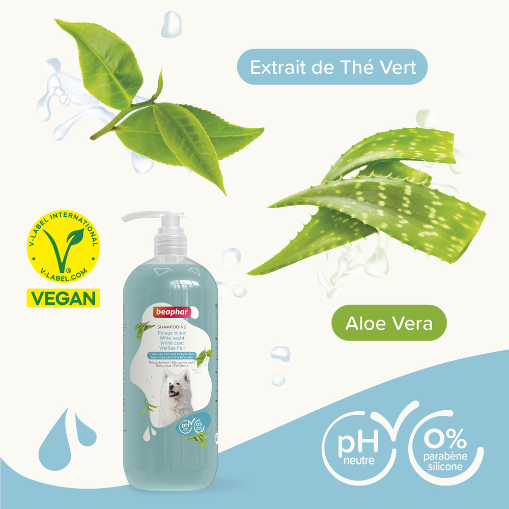 ESSENTIEL - Shampooing pour chien au pelage blanc - 1 L