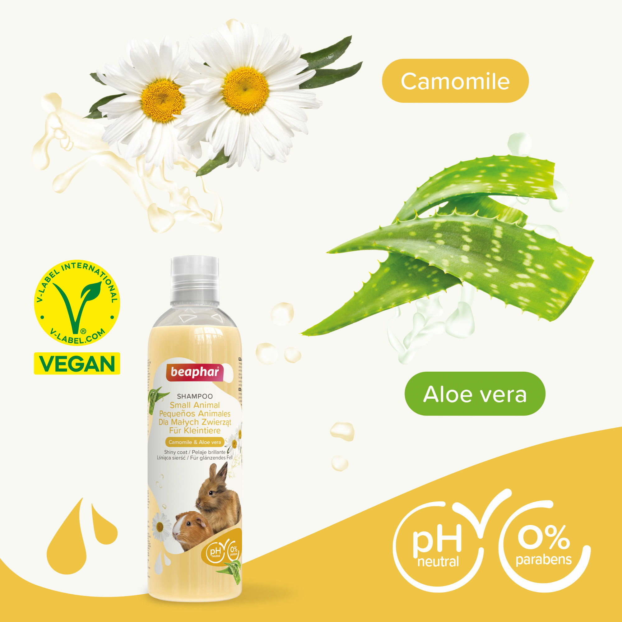 Sampon kisemlősöknek kamillával és aloe verával
