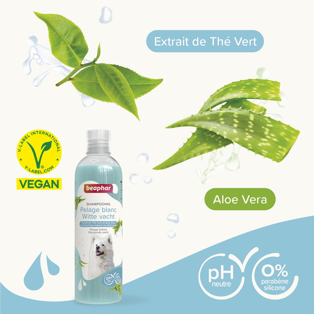 ESSENTIEL - Shampooing pour chien au pelage blanc - 250 ml
