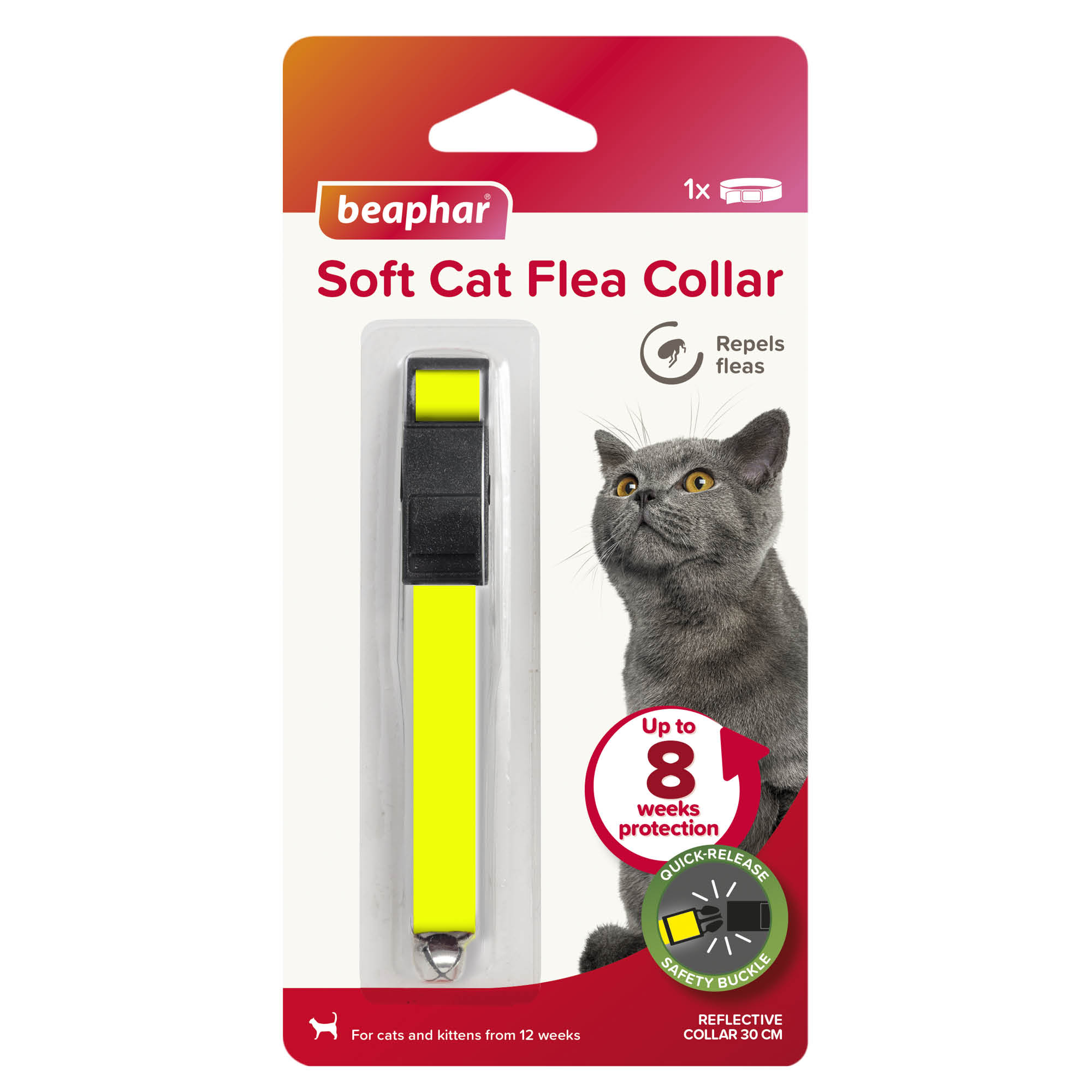 Beaphar Soft Reflective Flea Collar for Cats, 30cm